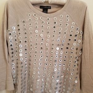 Simple and Sequined?! Yes! Grey Top tml